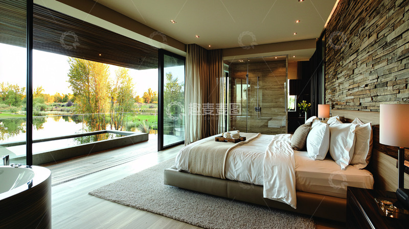 高清大图下载【趣麦麦图】现代简约卧室设计26