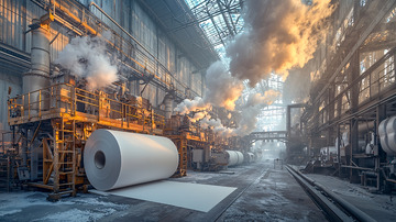 大型工业车间内部场景