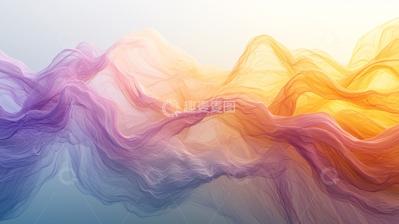 高清大图下载【趣麦麦图】彩色飘逸薄纱
