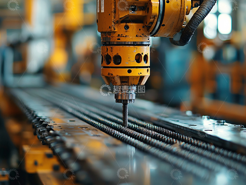 高清大图下载【趣麦麦图】工业机器人加工金属
