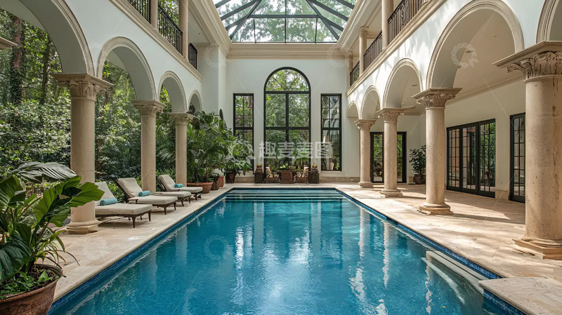 高清大图下载【趣麦麦图】室内泳池