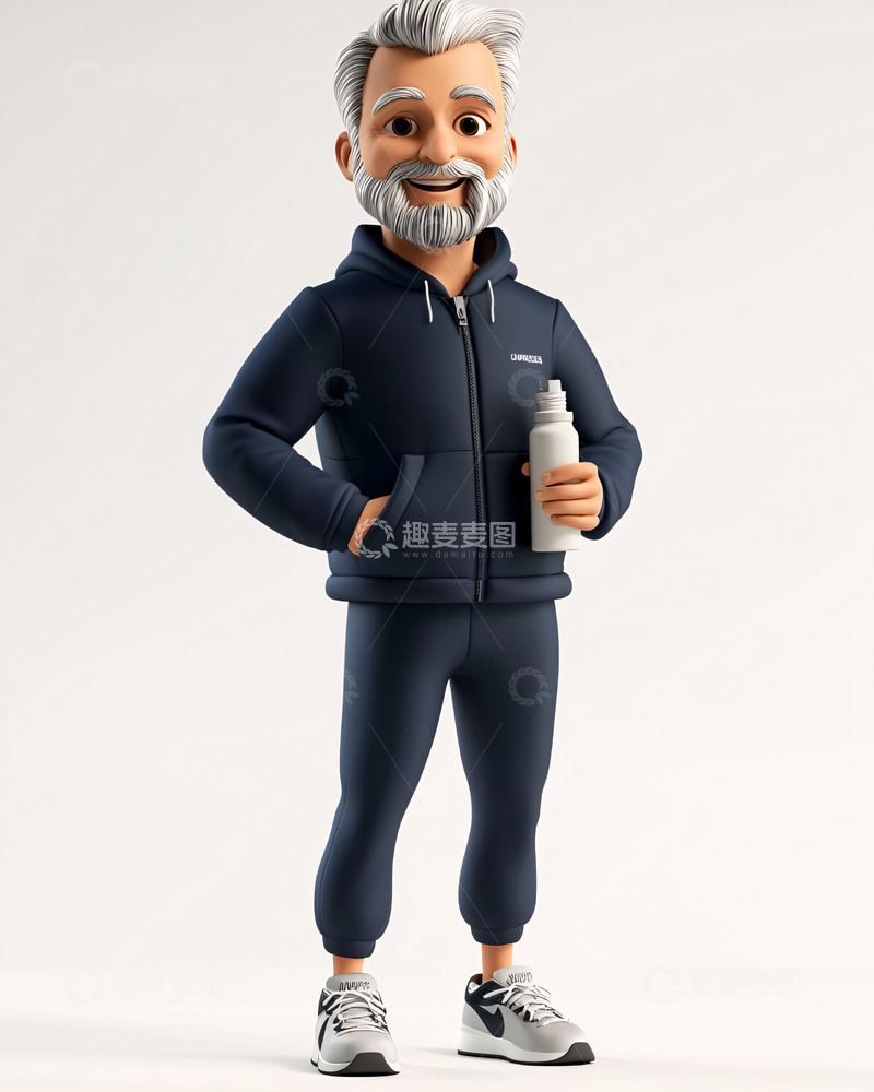 高清大图下载【趣麦麦图】卡通老头