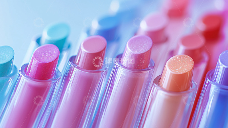 高清大图下载【趣麦麦图】彩色口红集合特写
