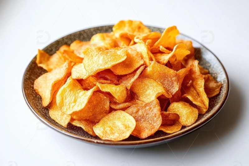 高清大图下载【趣麦麦图】一盘油炸土豆片美食