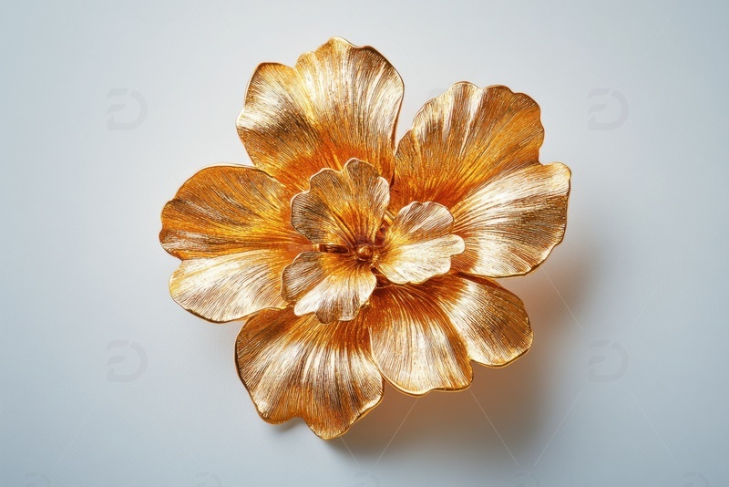 高清大图下载【趣麦麦图】一个黄金雕刻的花朵