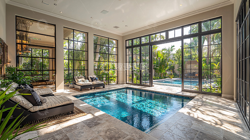 高清大图下载【趣麦麦图】室内泳池阳光明媚