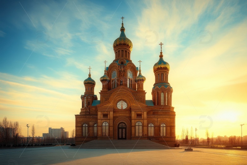 高清大图下载【趣麦麦图】城市里的教堂建筑