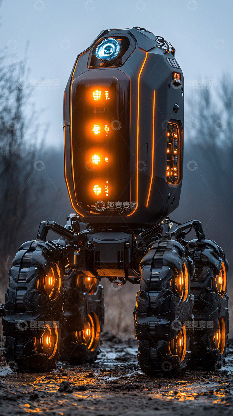 高清大图下载【趣麦麦图】未来科技感机器人