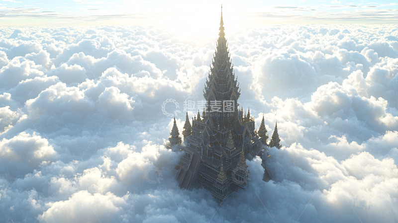 高清大图下载【趣麦麦图】云端城堡