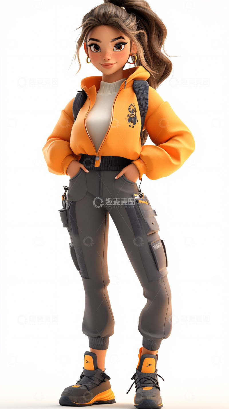 高清大图下载【趣麦麦图】卡通女孩28