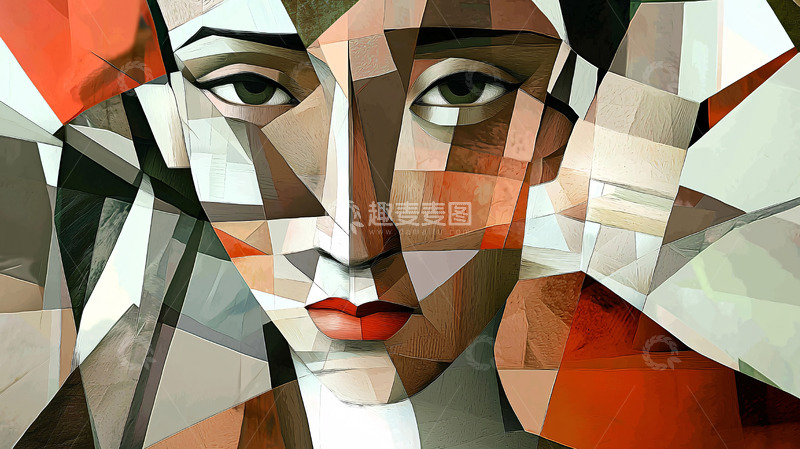 高清大图下载【趣麦麦图】抽象几何肖像