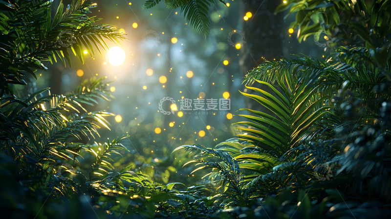 高清大图下载【趣麦麦图】阳光穿过树叶