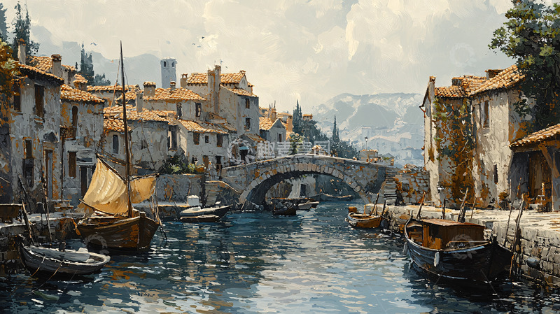 高清大图下载【趣麦麦图】欧洲小镇风景