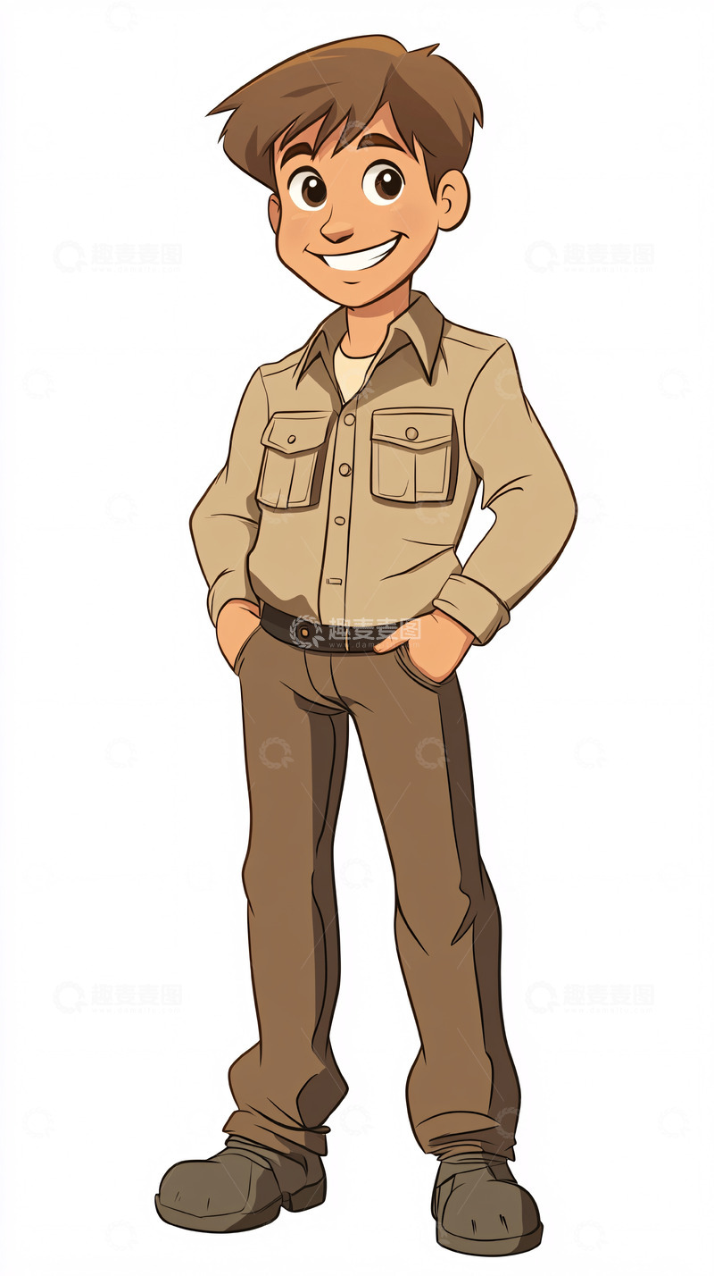 高清大图下载【趣麦麦图】卡通男孩
