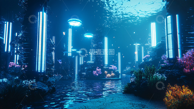 高清大图下载【趣麦麦图】海底城市