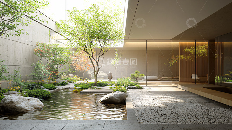 高清大图下载【趣麦麦图】现代简约庭院设计