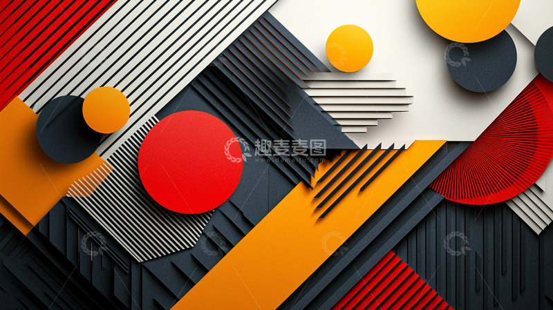 高清大图下载【趣麦麦图】抽象几何背景