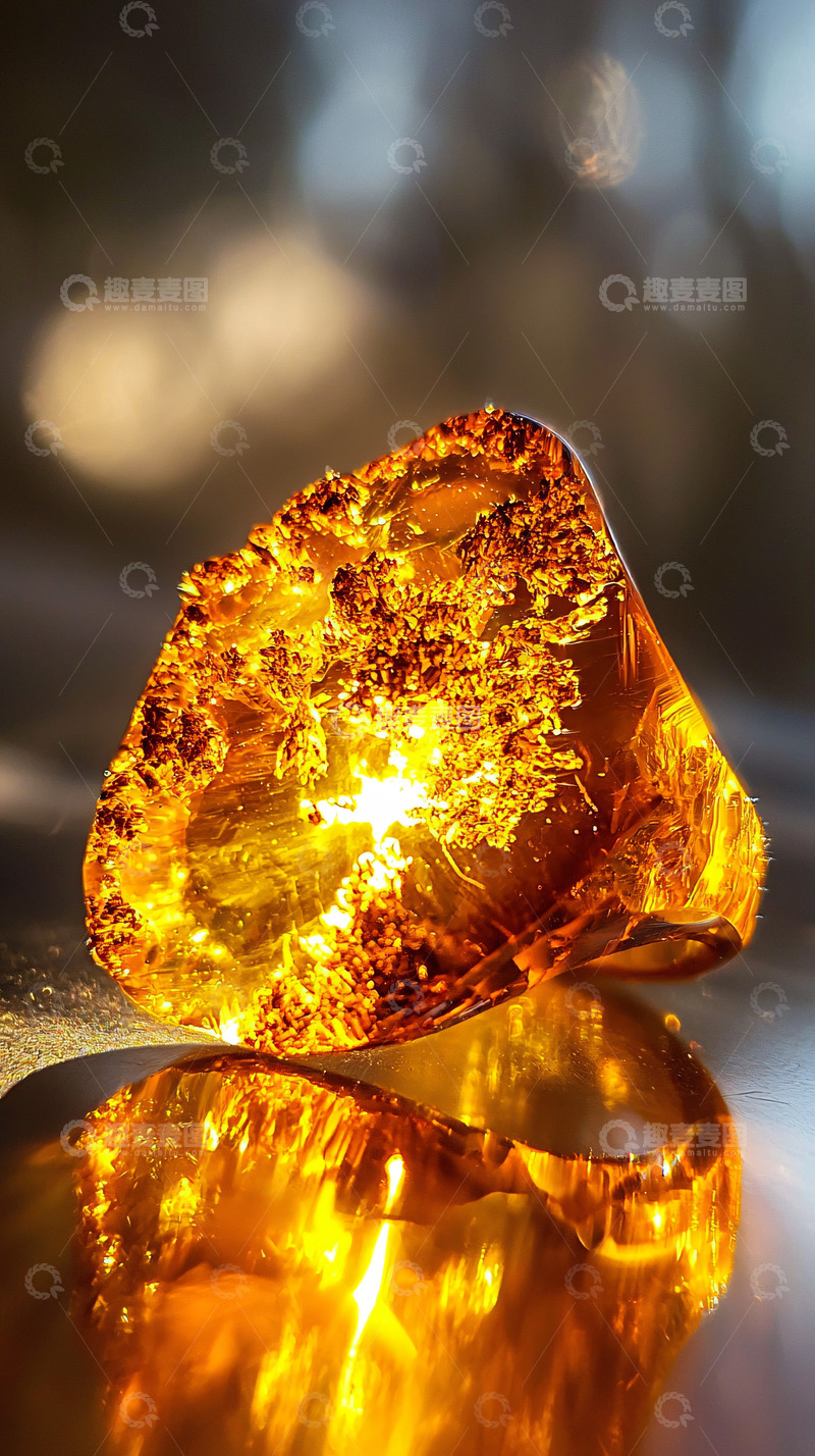 高清大图下载【趣麦麦图】琥珀戒指