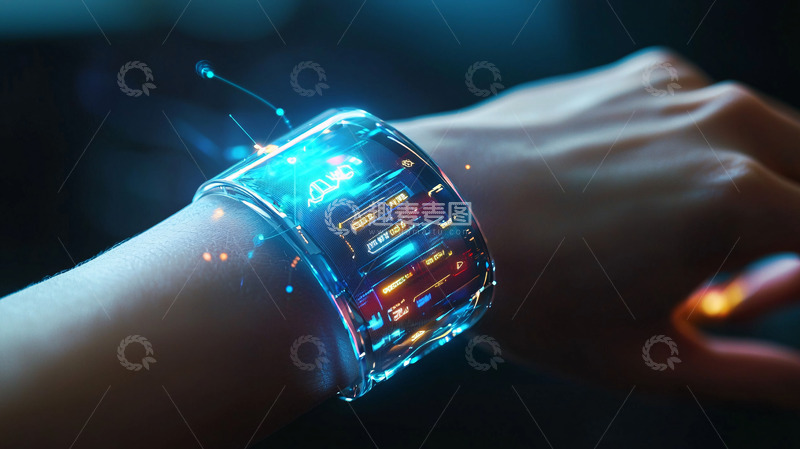 高清大图下载【趣麦麦图】未来科技腕表