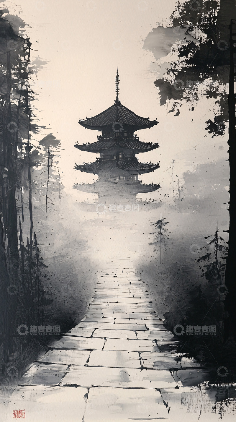 高清大图下载【趣麦麦图】水墨画