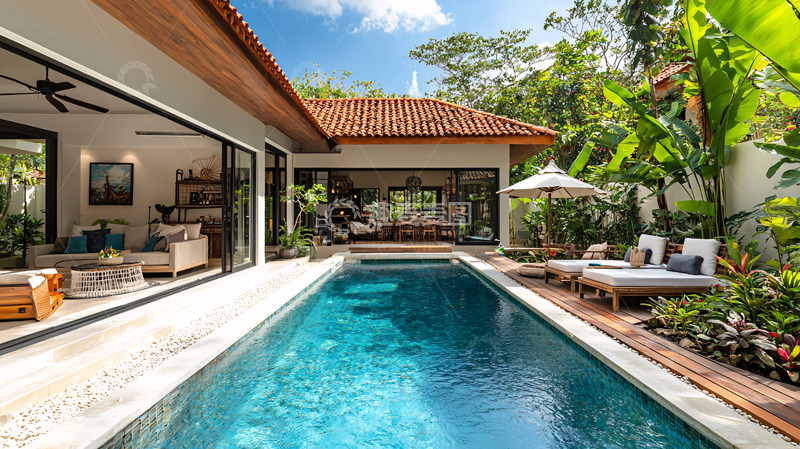 高清大图下载【趣麦麦图】泳池别墅度假