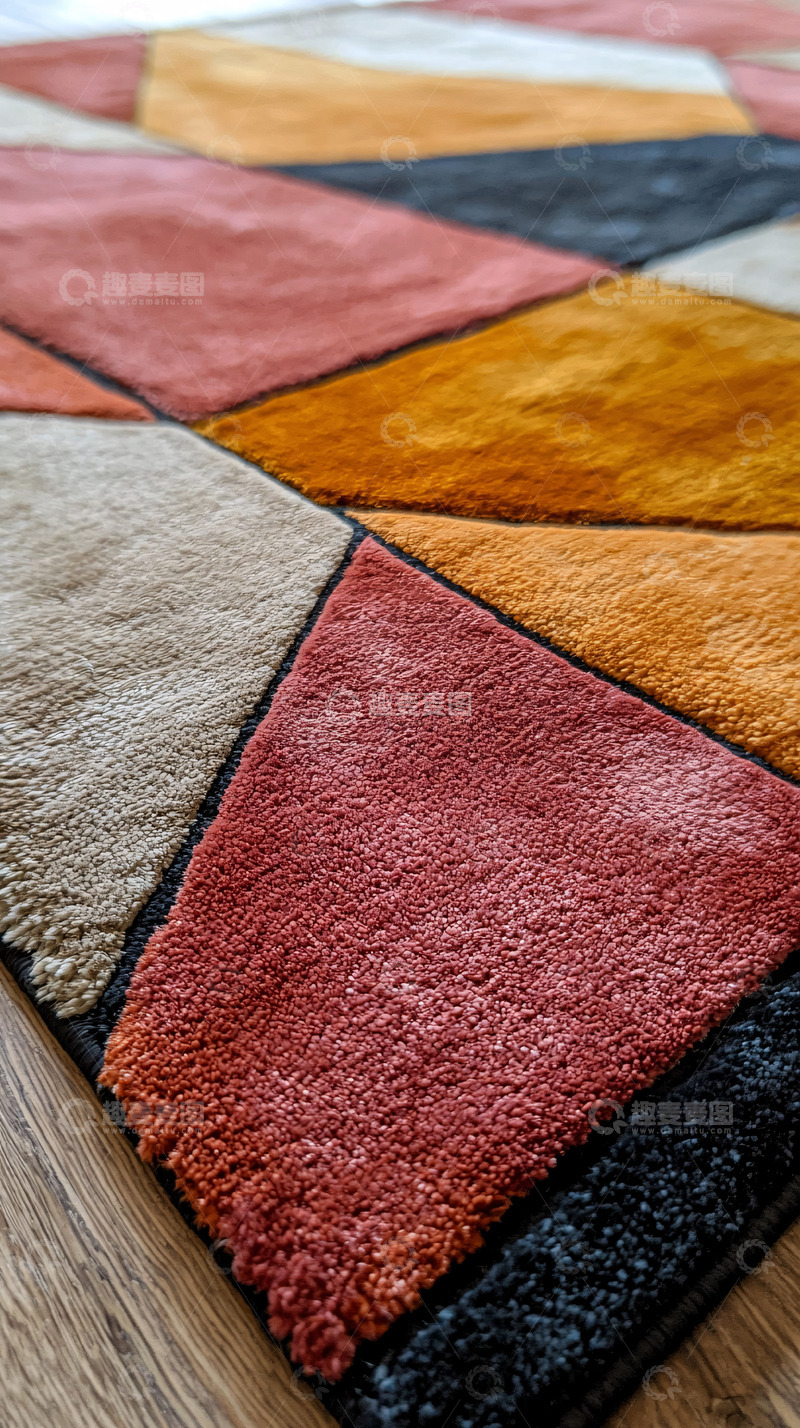 高清大图下载【趣麦麦图】几何图案地毯