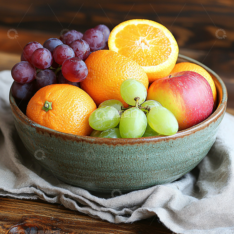 高清大图下载【趣麦麦图】一碗色彩鲜艳的水果