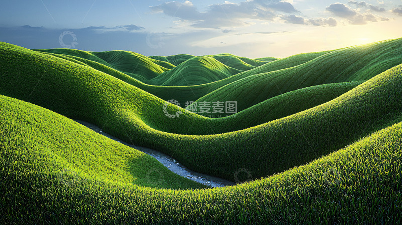 高清大图下载【趣麦麦图】绿色丘陵