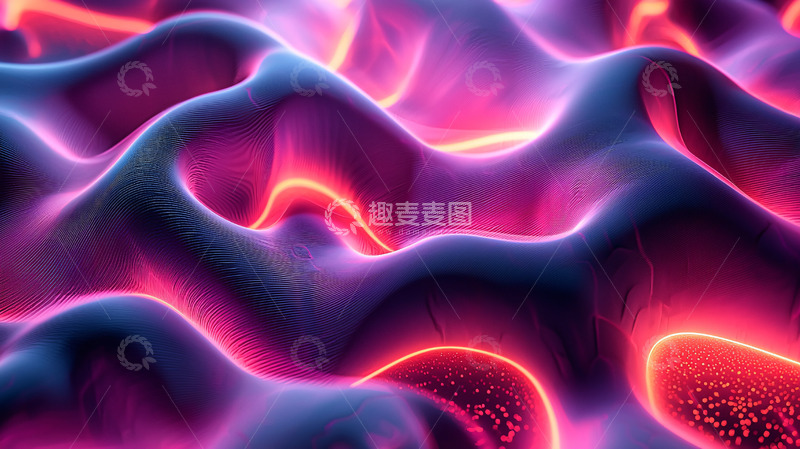 高清大图下载【趣麦麦图】流动的紫红色光