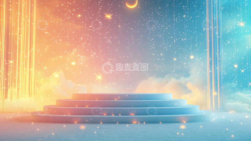 高清大图下载【趣麦麦图】梦幻舞台背景2