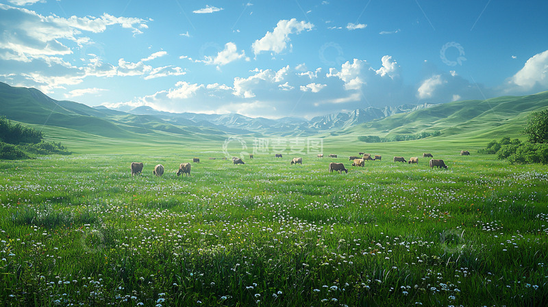 高清大图下载【趣麦麦图】阳光牧场