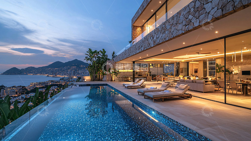 高清大图下载【趣麦麦图】现代海景别墅1