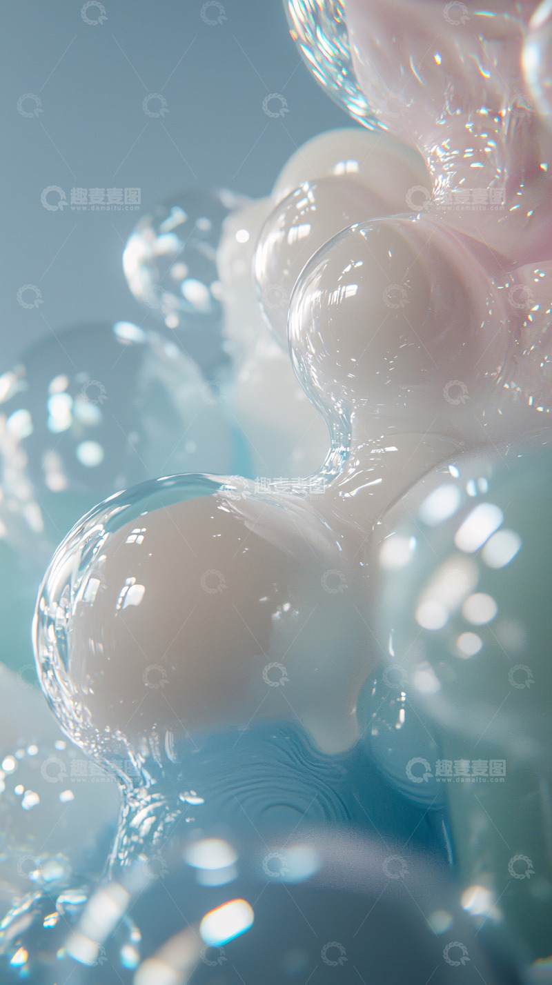 高清大图下载【趣麦麦图】梦幻泡泡堆叠