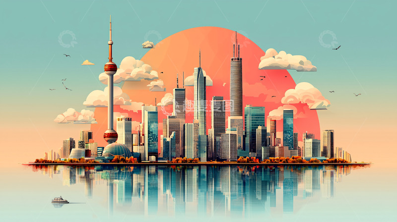 高清大图下载【趣麦麦图】城市剪影