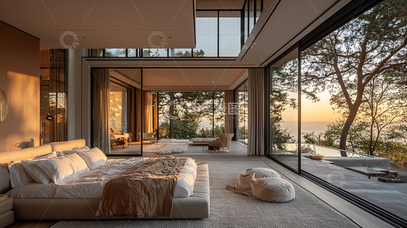 高清大图下载【趣麦麦图】现代简约卧室11