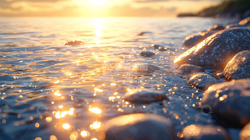 高清大图下载【趣麦麦图】海岸岩石水波光影