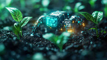 未来科技感农业机器人