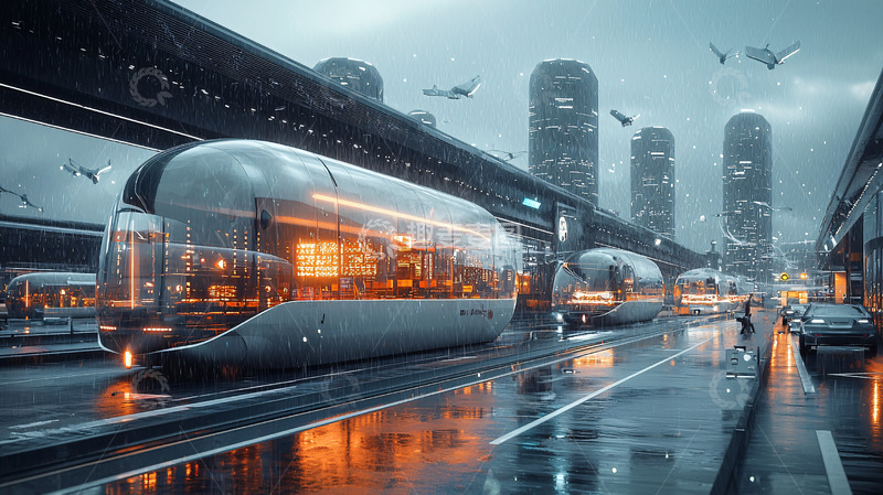 高清大图下载【趣麦麦图】未来城市交通
