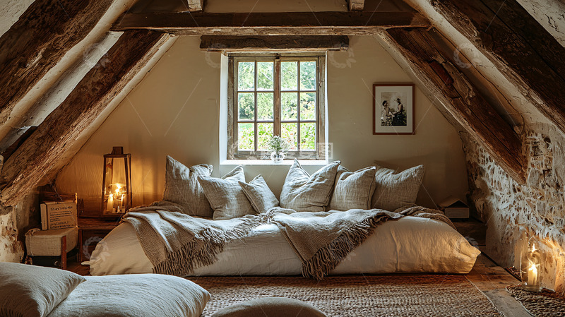 高清大图下载【趣麦麦图】阁楼卧室舒适一角