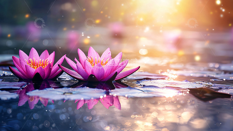 高清大图下载【趣麦麦图】水面莲花