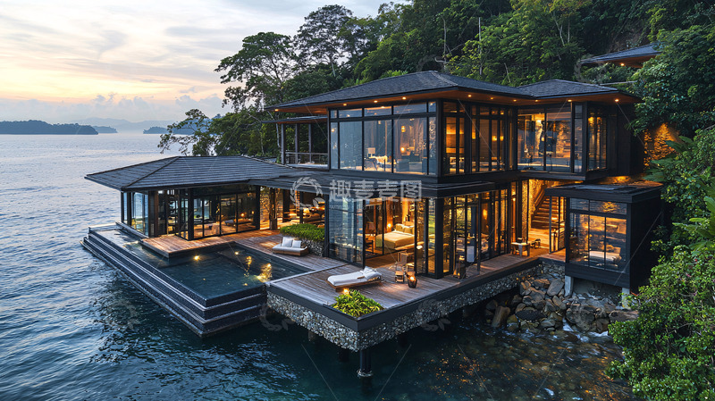 高清大图下载【趣麦麦图】海边别墅
