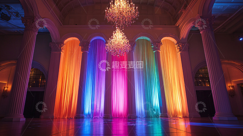 高清大图下载【趣麦麦图】彩色光柱