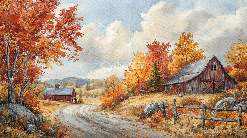 高清大图下载【趣麦麦图】秋季田园风光