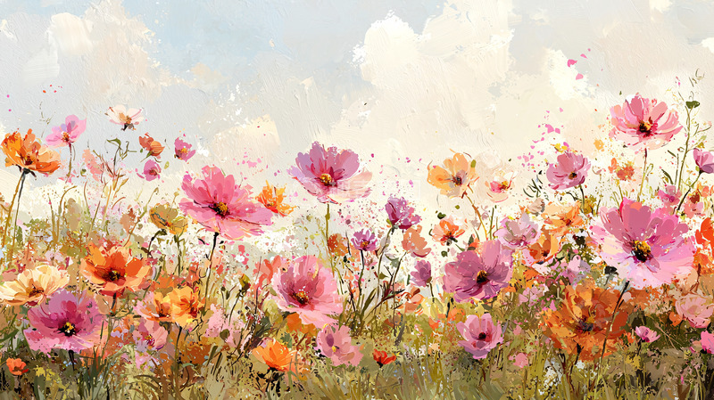 高清大图下载【趣麦麦图】水彩花田