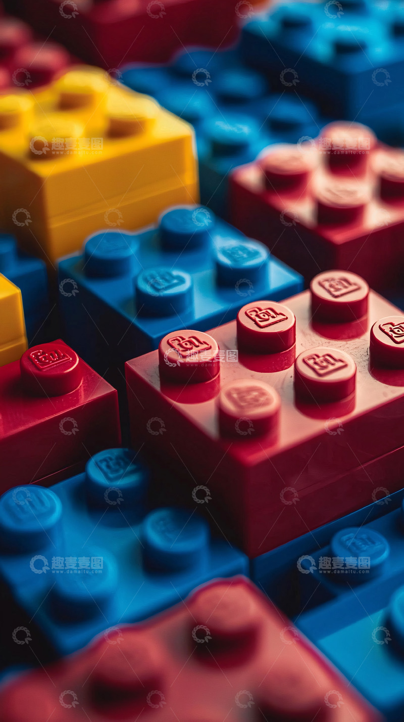高清大图下载【趣麦麦图】多彩积木特写