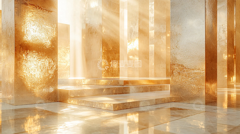 高清大图下载【趣麦麦图】金色光柱背景