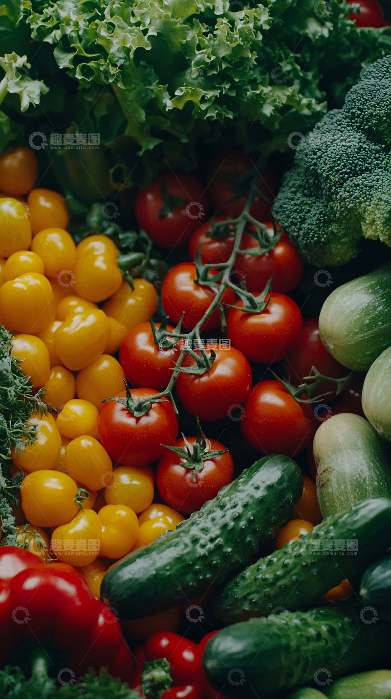 高清大图下载【趣麦麦图】新鲜蔬菜水果丰收景象