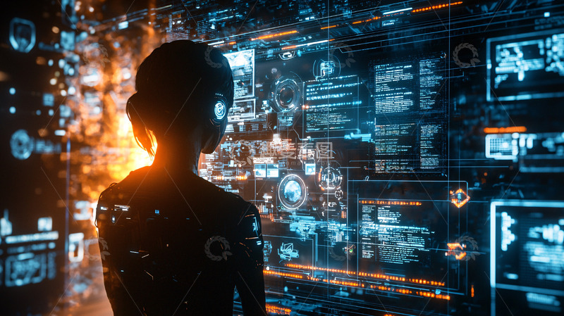 高清大图下载【趣麦麦图】未来科技女性