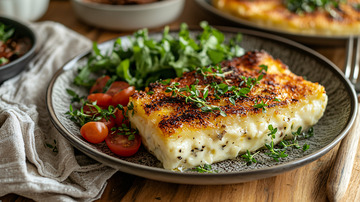 烤芝士意面配沙拉