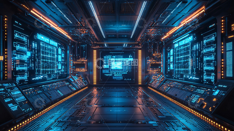 高清大图下载【趣麦麦图】未来科技感走廊